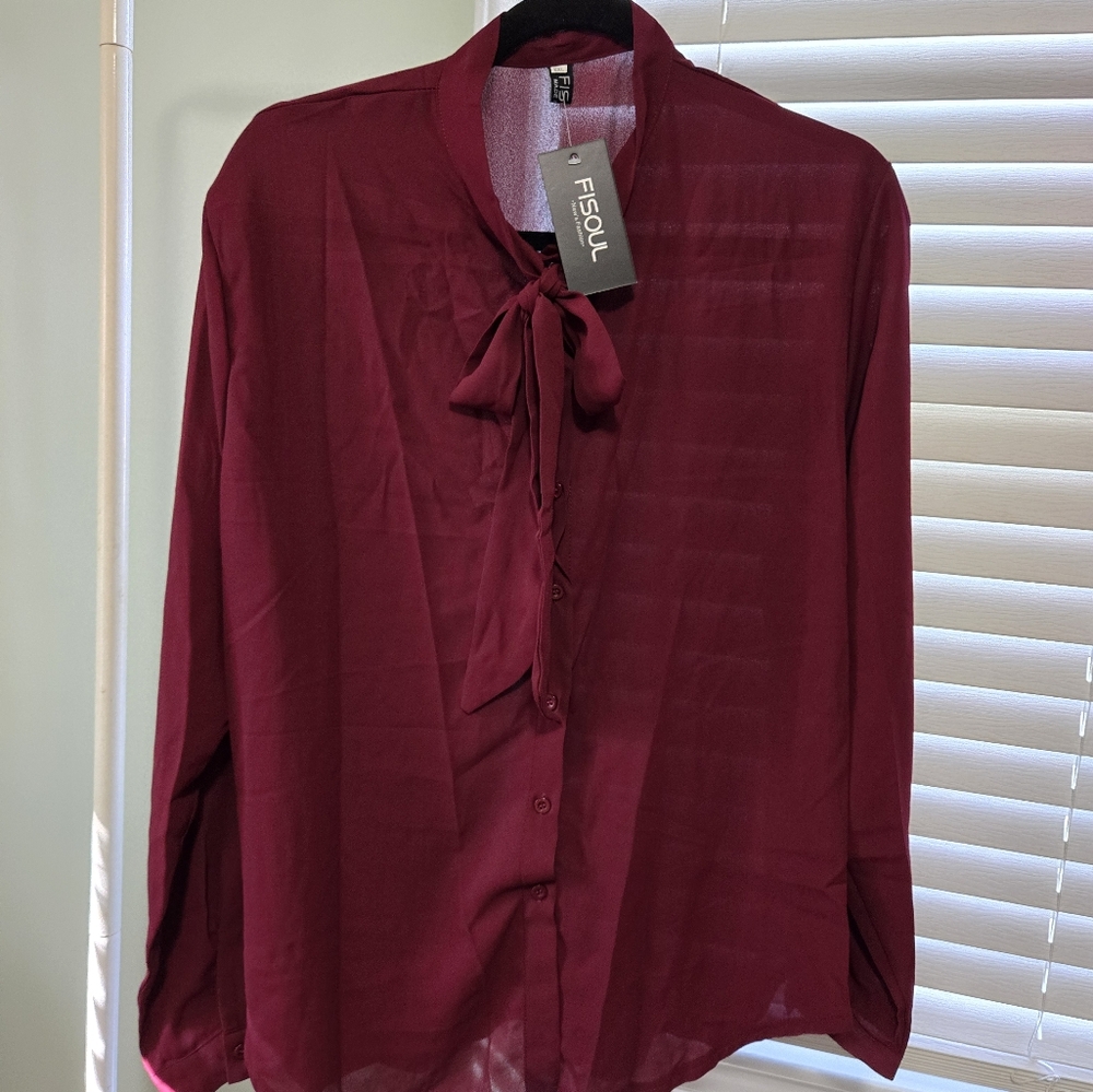 Burgundy colored blouse XXL